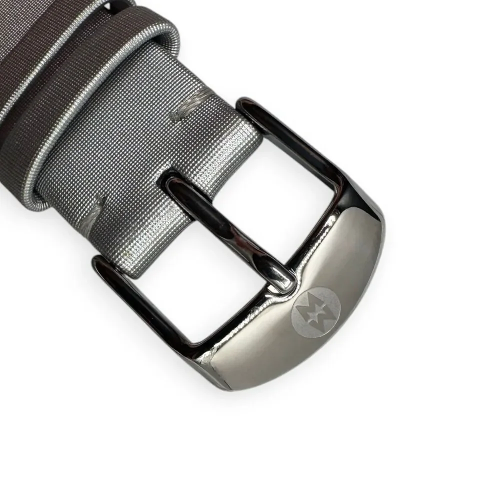 MICHELE 18mm Silver Gray Satin Replacement Watch Strap Rare NWOT with Pouch
